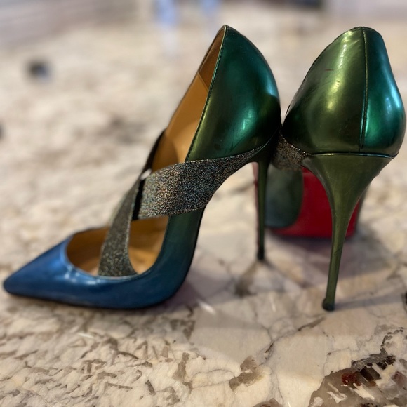 Ombré Green Blue Loubs - Picture 4 of 6